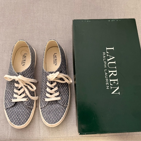 Lauren Ralph Lauren Shoes - Lauren Ralph Lauren Navy Sneakers with Cream Accents